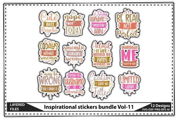 Download Inspirational Stickers Bundle Vol-11 - Inspirational Collection