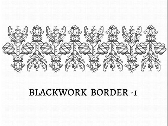 Download BlackWork Border 1 - Blackwork Collection